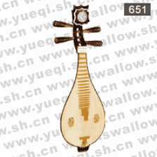 敦煌牌651酸枝木白牛角軫微調弦托如意頭花柳琴